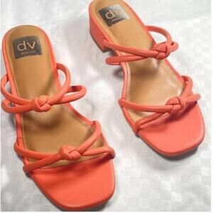 DV Dolce Vita Knotted Slip On Sandal In Color Tangerine sz 7